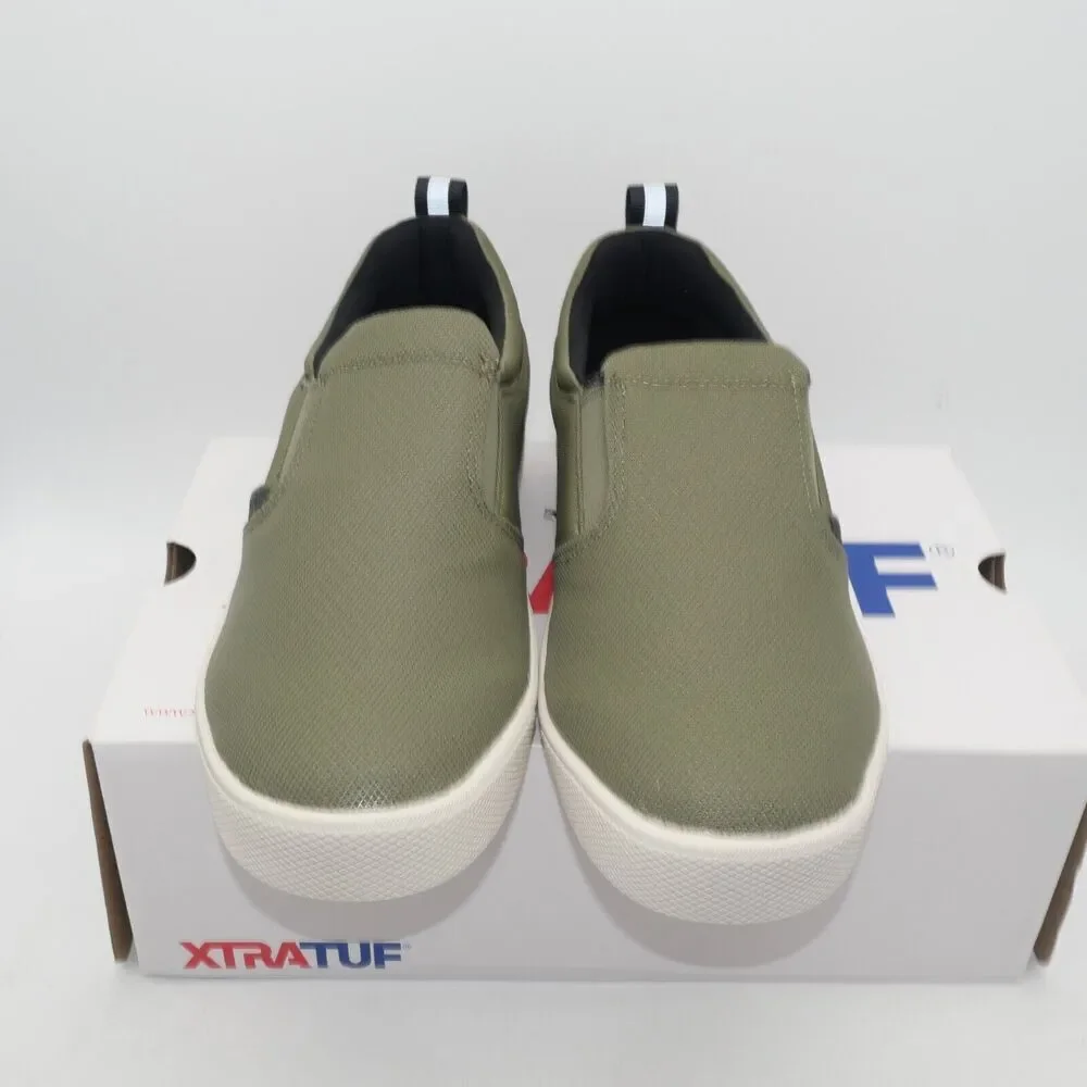 NEW Xtratuff Men's 8.5 Topwater Slip On Deck Shoes Green Slip Resistant